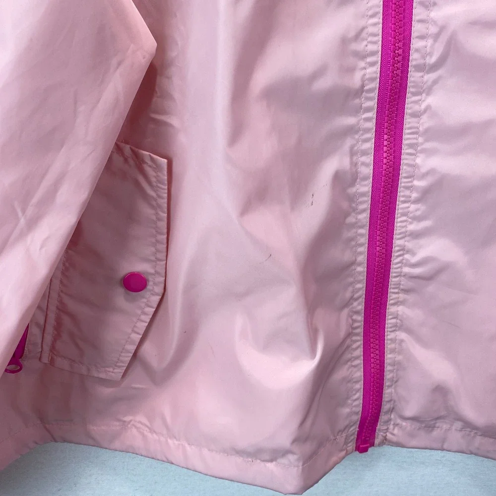 Oh My Disney Chip n Dale Double Trouble Women L Pink Windbreaker Jacket Hooded